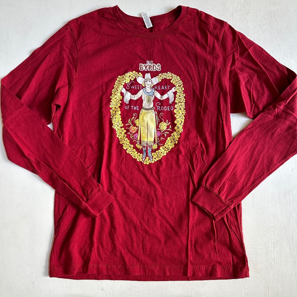 The Byrds Sweetheart of the Rodeo Red Long Sleeve Tee